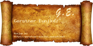 Gerstner Euniké névjegykártya